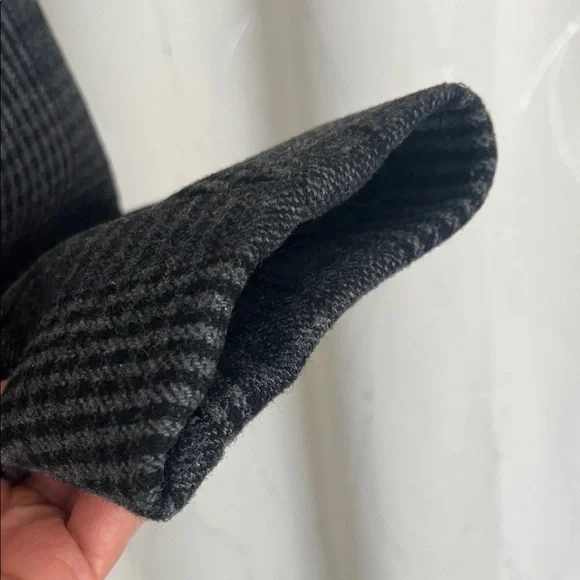 Abercrombie & Fitch Dark Plaid Trench Coat - Picture 5 of 5